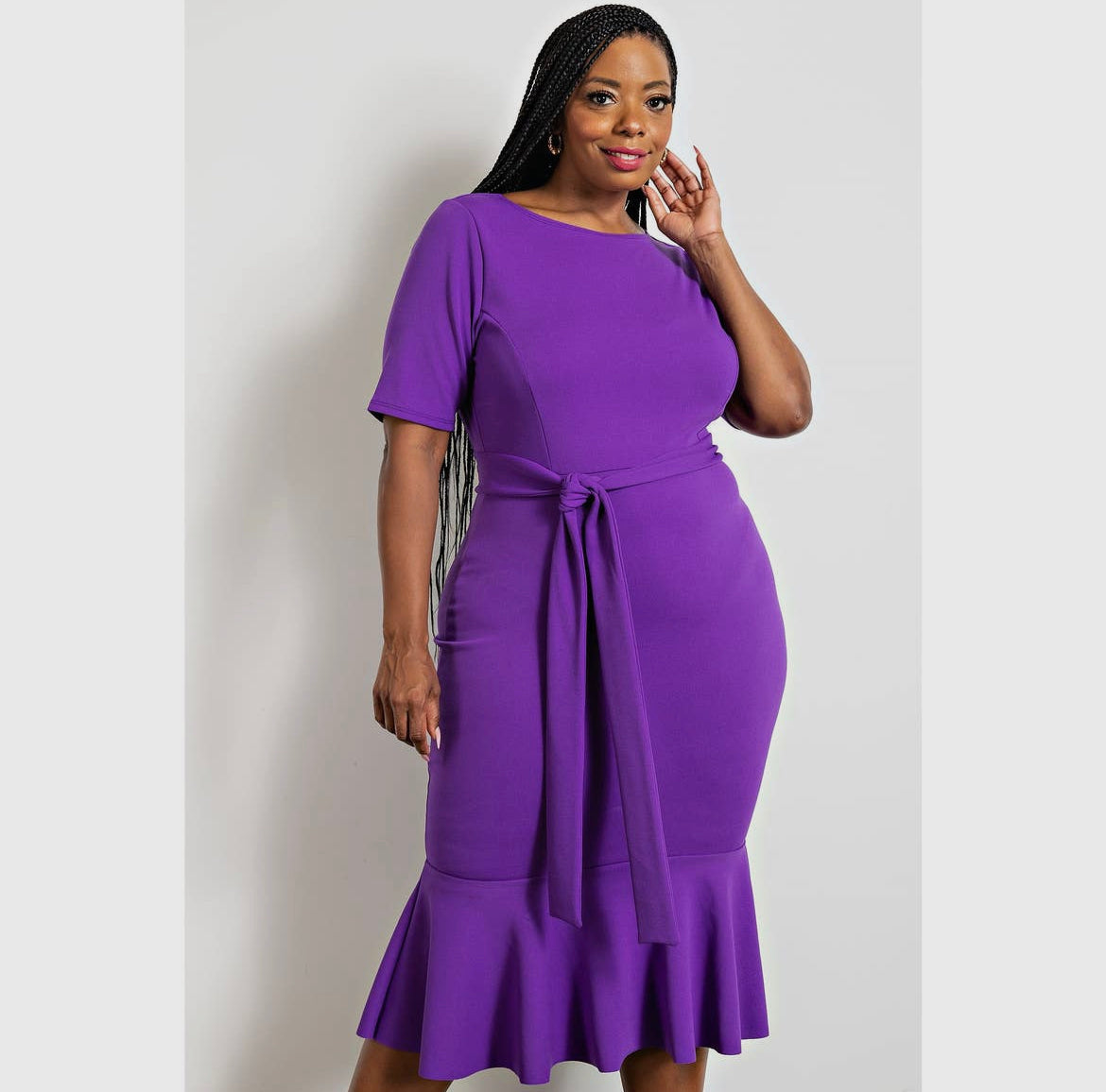 The Curve LA purple dress 3x