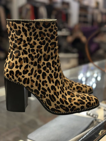 Coach Drea Leopard Print Calf Hair Boot size 10