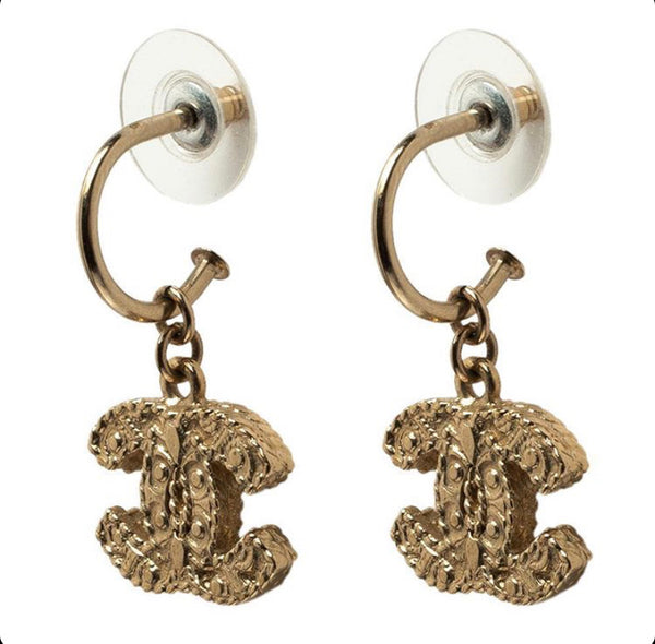 Chanel gold drop earrings